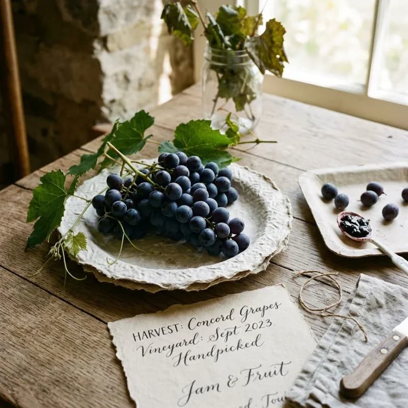 Paper Plates and Grapes