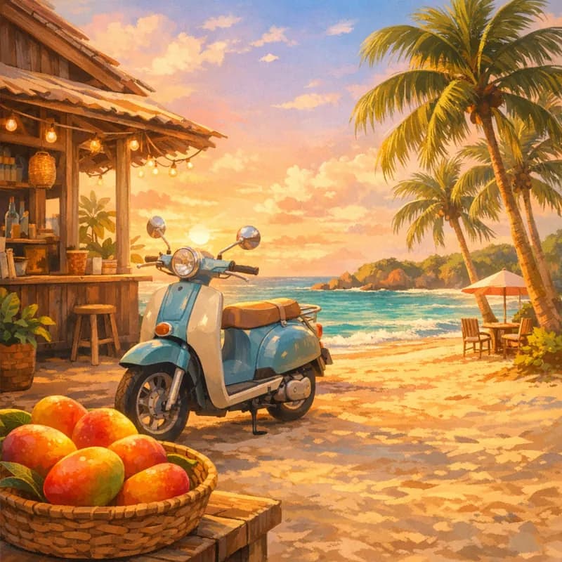 島のリズムに乗せて
