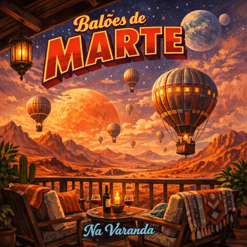 Balões de Marte na Varanda