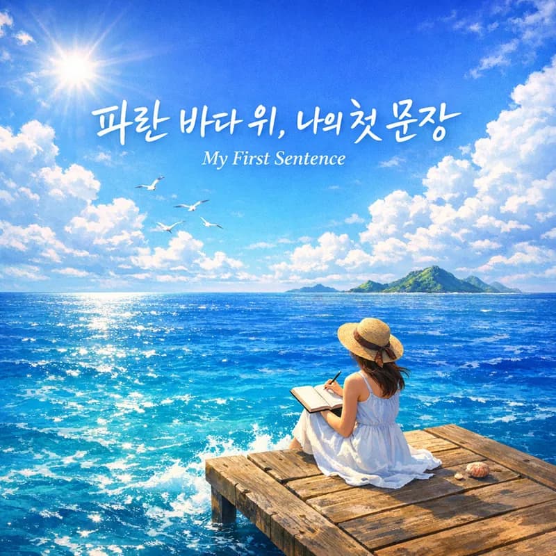 파란 바다 위, 나의 첫 문장