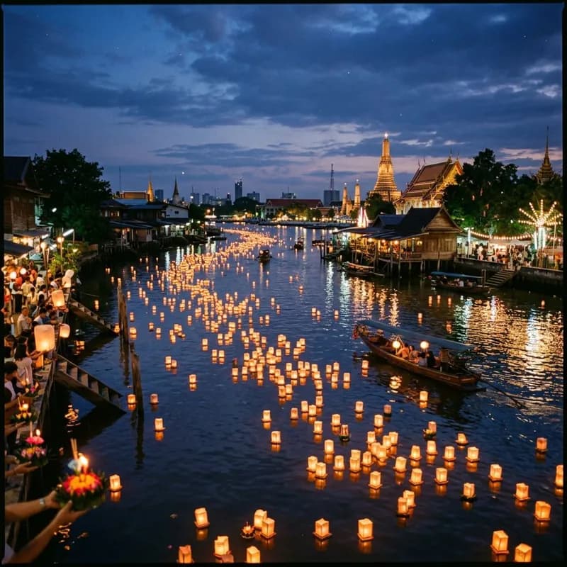 Lanterns On The Twilight River