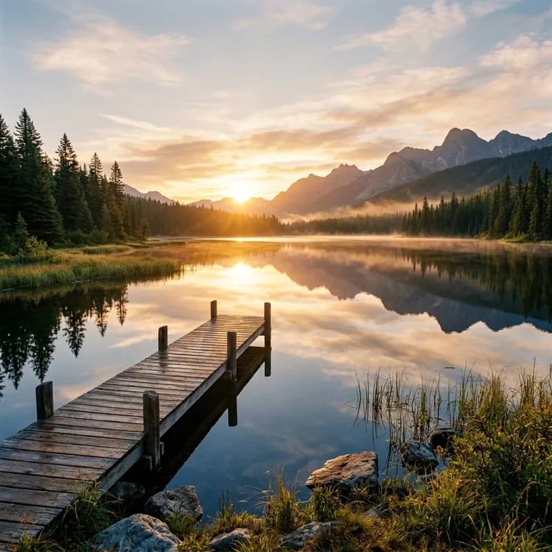 Golden Morning Lake